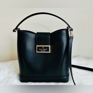 Kate Spade Reegan Bucket Bag + Wallet Smooth Leather Black - Last One!!☝️